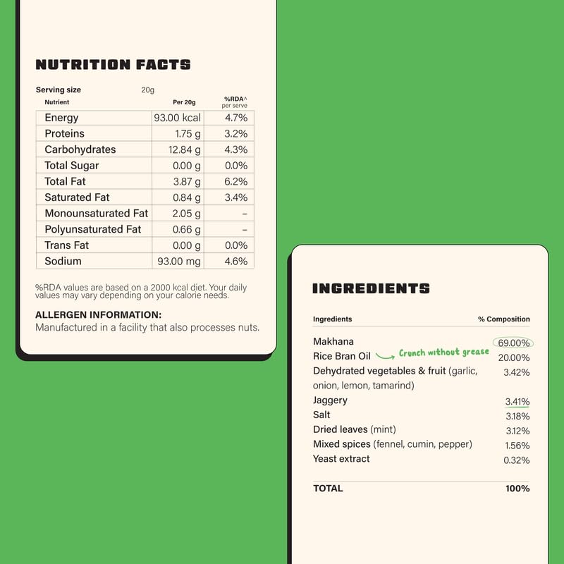 Image of Snacc Italian Makhana, Spicy Roasted Fox Nuts, Protein Rich, Mashala Fox Nut, Gluten Free, MSG Free, Zero Trans Fat, Zero Sugar, Low Calorie (Pack of 1, Italian)