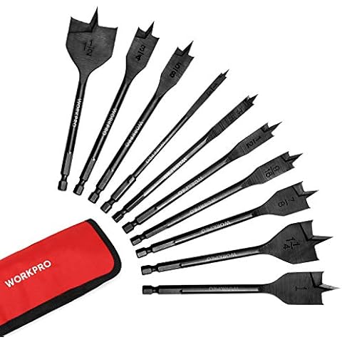WORKPRO 10-Piece Pro Spade Drill Bit Set Cover