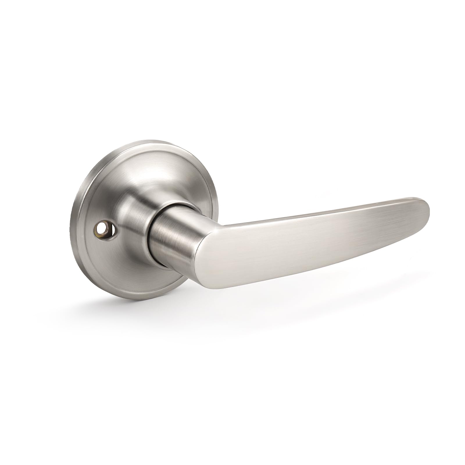 Satin Nickel Door Handles with Lock - Privacy & Security -29
