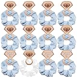 Bridesmaid Scrunchies 12pcs Satin Proposal Gifts Elastics Hair Ties Bachelorette Soft Scrunchy Hair