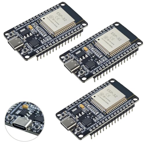 Image of Hosyond 3Pack ESP32 ESP-32S Development Board USB-C WiFi Bluetooth Dual Core Microcontroller for Arduino IDE, Support AP /STA /AP+STA, CP2102 Chip ESP-WROOM-32
