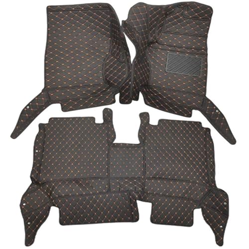 Tapis de sol Peugeot 207 2008-2013 RHD couverture complète noir orange