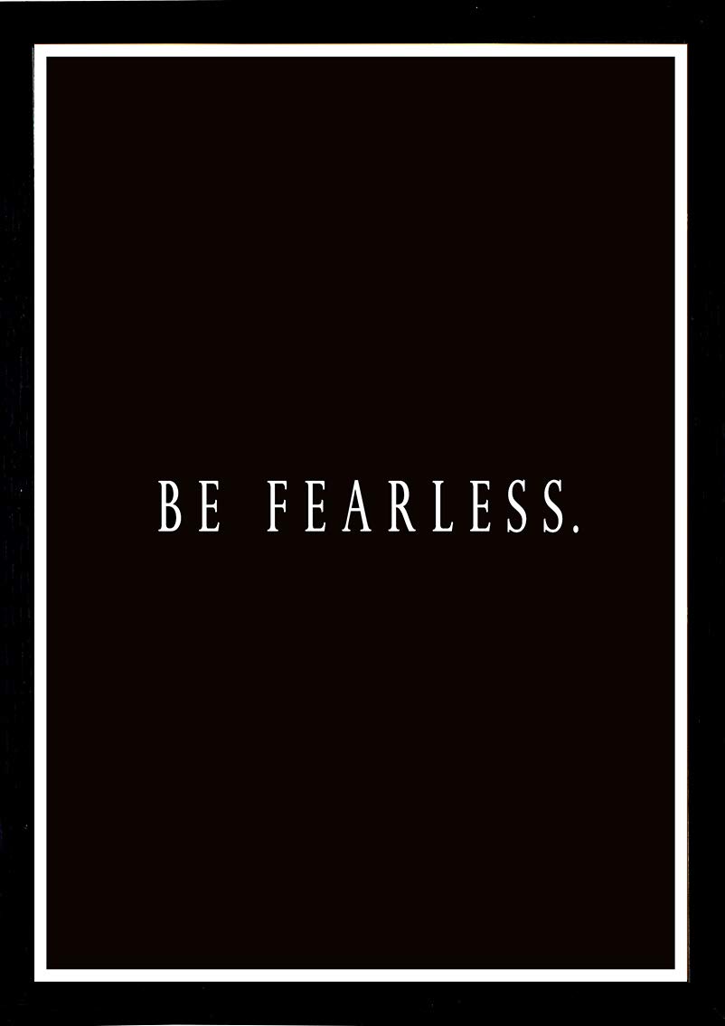 Interio Crafts Be Fearless, Motivational Quote Print, New Home Gift, Motivational Print, New Home Decor, Inspirational Art; Plexi Glass in Front(Wood;Size: 8"X12" Inches; Black)