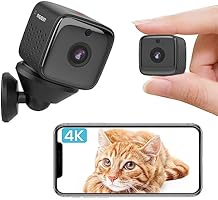 [ 2023 Neu ] 4K Mini WiFi Kamera | Tragbar Cam | Baby Haustier Überwachungskameras | Eingebauter Akku | Nachtsicht |...