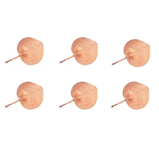 HERSIG - PACK 6 PAY PAY COLORES | PAY PAY LACADO. ABANICOS DE PALMA. (Estandard)