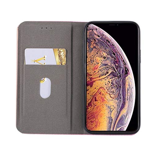 Housse iPhone 11 en Cuir Rose Ultra Fin avec Rabat Aimanté Invisible - 5