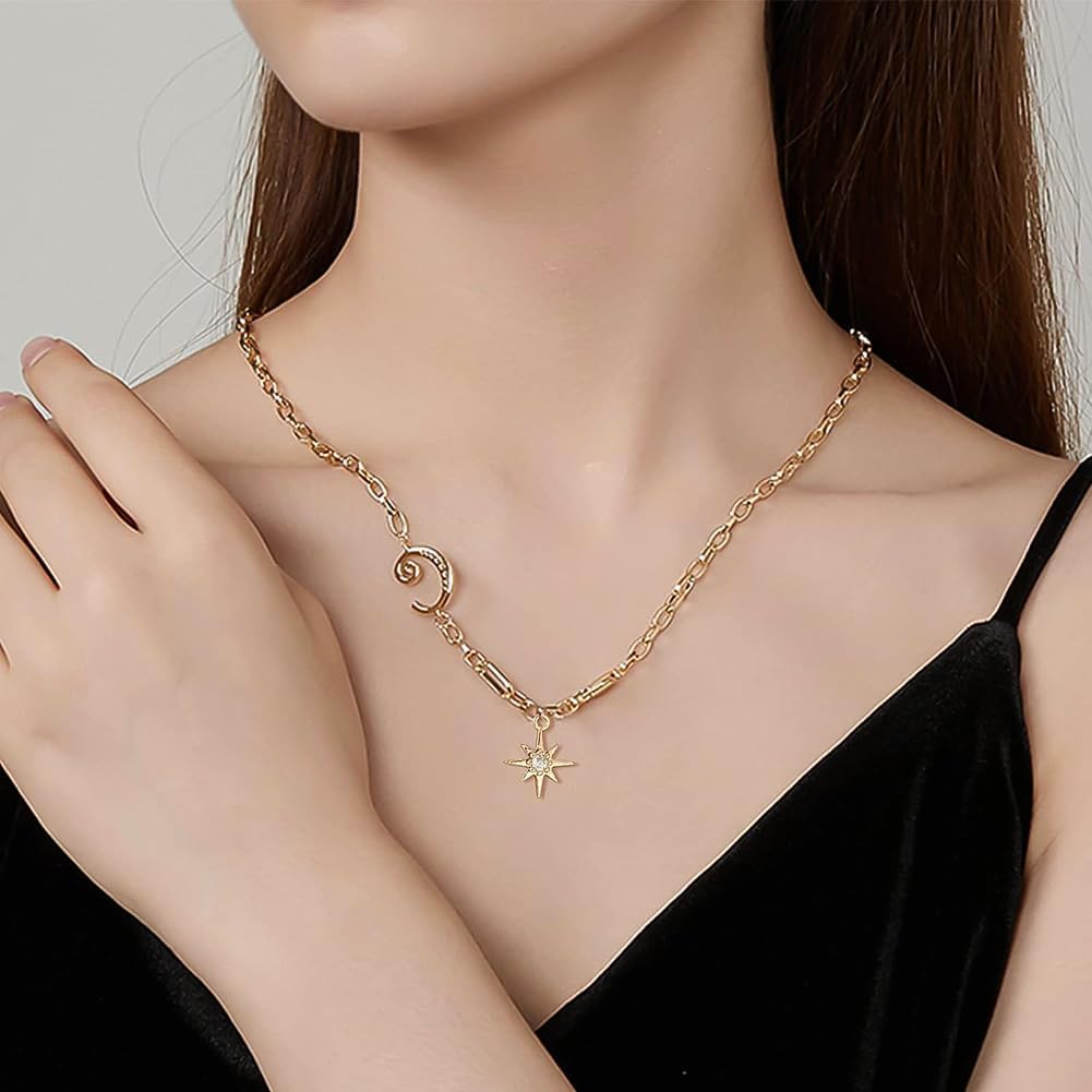 BENECREAT 28Pcs 18K Gold Plated Star Cubic Zirconia Pendants, Golden & Platinum Star Brass Charm Pendants for Bracelet Necklace Jewelry Making, 10.5x8.5x2mm - Image 6