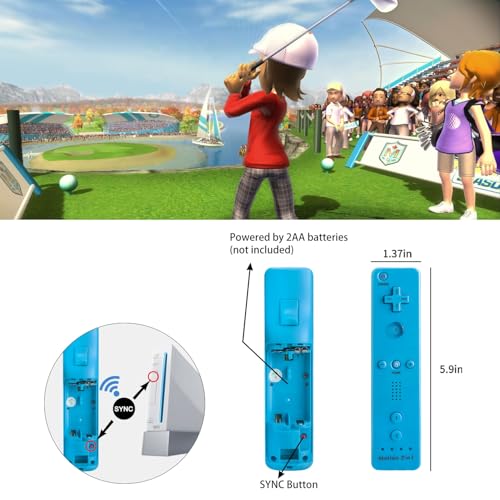 Image of TechKen Wii Controller Pack - 2 Remote Controllers with Silicone Case and Wrist Strap, Compatible with Wii /Wii U