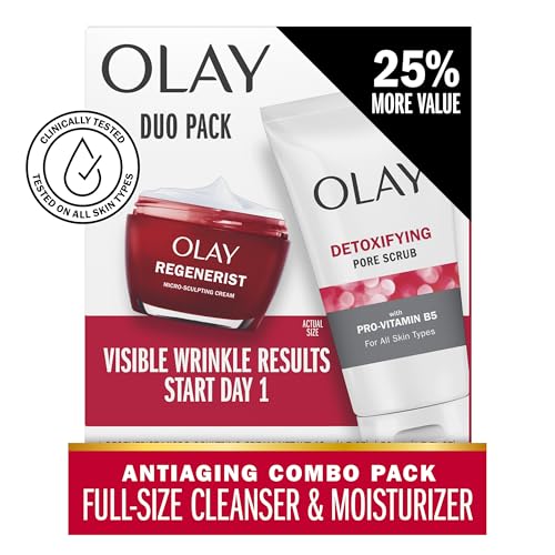 Olay Regenerist Advanced Anti Aging Duo Pack, Micro-sculpting Cream with Hyaluronic Acid and Niacinamide 50 mL, Pore Cleanser, 150 mL - Image 3