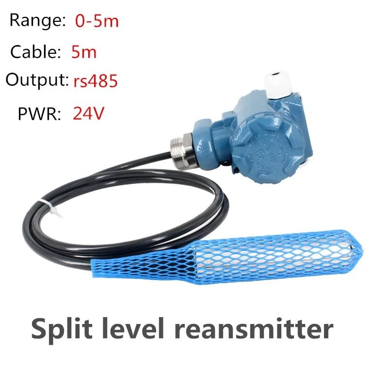 Liquid Oil Water Level Sensor Transmitter Probe Deep Well RS485 Output DC24V Power Supply QDY60A(Rs485 Range 4m)