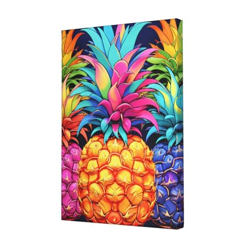 Impression sur toile d'ananas coloré pour raviver un mur blanc vide