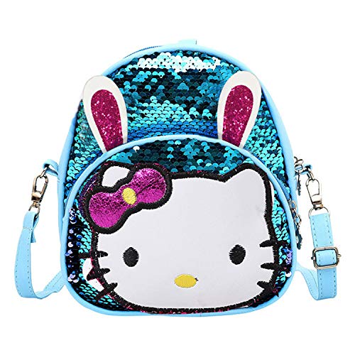 Aashiya Trades led Glitter Sequins Messenger Backpack Cute Crossbody Shoulder Bag for Kids