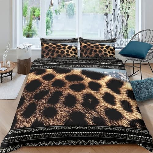 Parure de lit léopard jungle 260x220 pour une décoration de chambre ado chic - 4