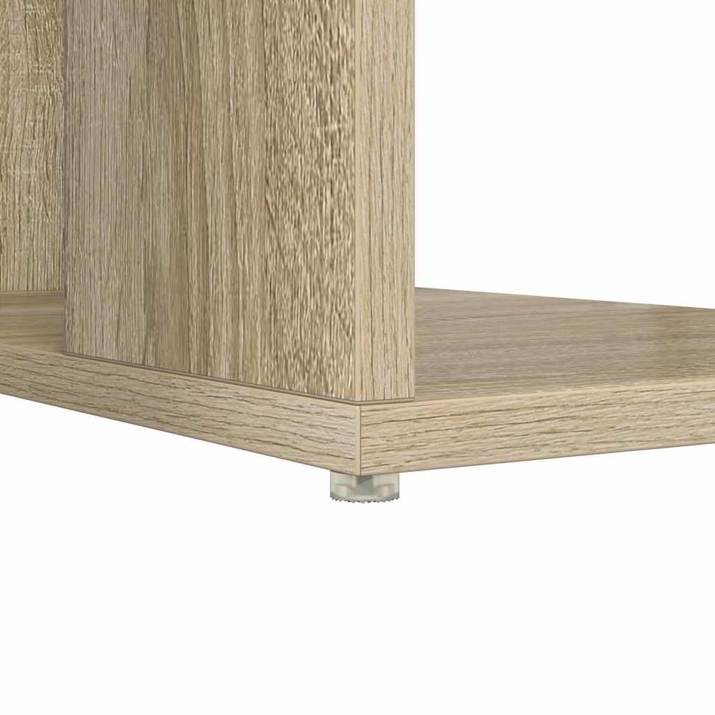 Scrivania con vano portaoggetti in rovere Sonoma, 130 x 50,5 x 75 cm, moderna scrivania per computer per ufficio domestico, versatile tavolo da lavoro con ripiano, materiale in legno