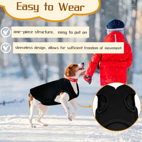 2 Stück Hundepullover mit D-Ringen, Hundemantel für Kleine Hunde, Warm Hundepullover, Grau+Schwarz Winter Hundejacke, Wintermantel Fleece für Kleine Hunde, Hundejacke für Innen und Außen (L)
