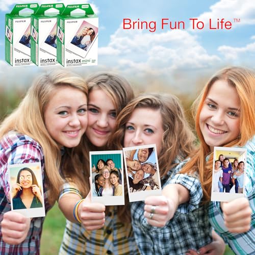 Image of Fujifilm Instax Mini 8 Camera Accessory KIT Includes - Fuji Instant Film Sheets Premium Over 60 PCS Bundle Instax Mini 8 Films (60 Sheets)