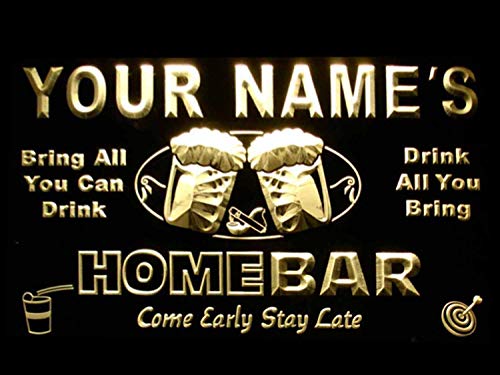 Advpro P-Tm-Y Name Personalized Custom Home Bar Beer Neon Light Sign Yellow #TOP2