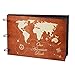 Price comparison product image PartyKindom Our Adventure Book Wooden Anniversary Scrapbook Photo Album for Wedding Gift, Anniversary, Mother's Day, Graduation Travel Memory, Birthday -Gift Box Package, 80 Pages, 6 Photo Sticker