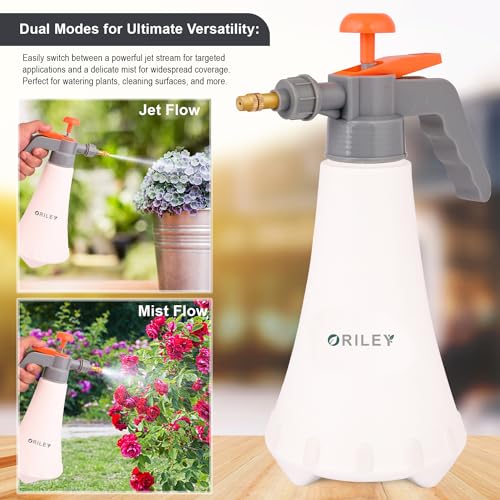 ORILEY Agro 1L Pressure Spray Pump Bottle with Adjustable Nozzle Heavy Duty Water Mister for Home Garden Lawn Plants Watering & Cleaning... - Image 5