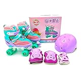 Patins Quad Ajustável Kit com Acessórios de Segurança Turma da Aventura do 34/37 - Unitoys