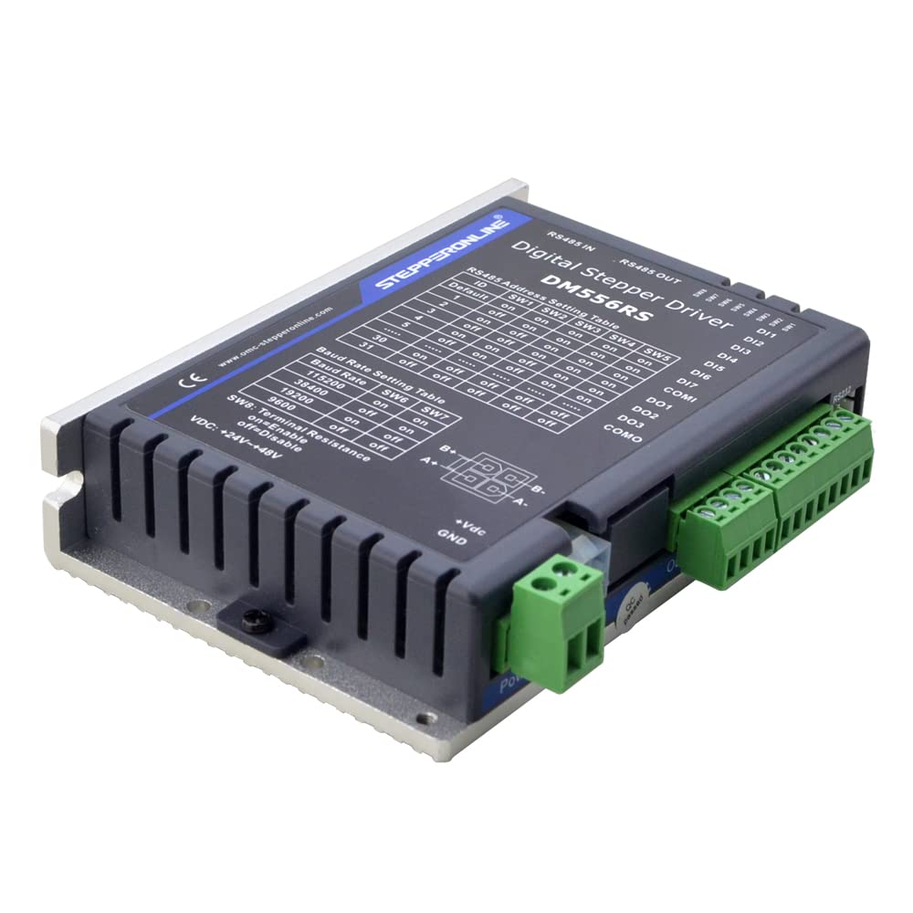 STEPPERONLINE Modbus RS485 - Driver passo-passo 0,1-5,6 A 24-48 VDC per motore passo-passo Nema 17, 23, 24