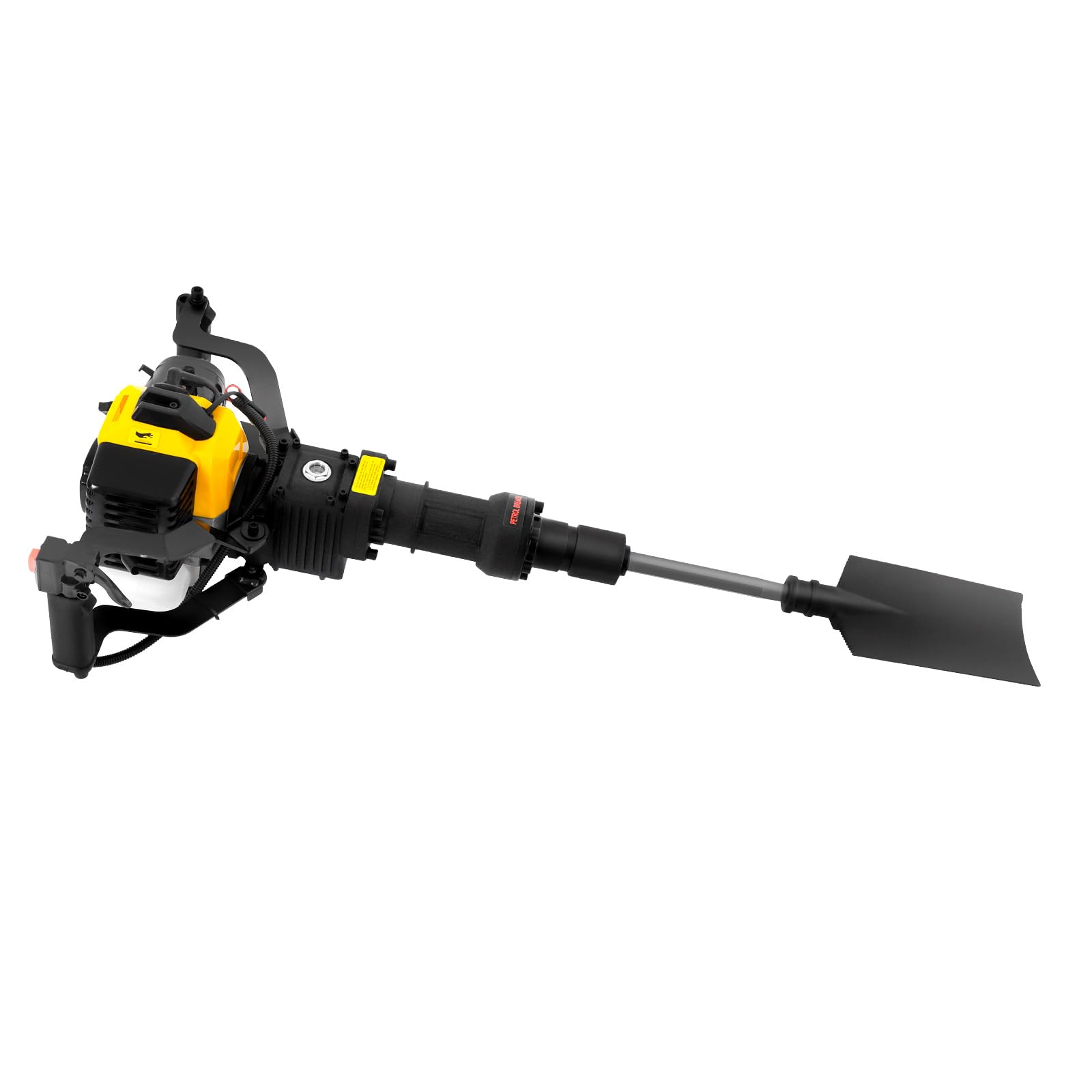 Motozappa a benzina, 1250 W, zappa da giardino portatile con pala | Potente motore a 2 tempi da 1250 W, 6500 giri/min, 1500 colpi/min. Pala rimovibile, versatile per giardino, fors