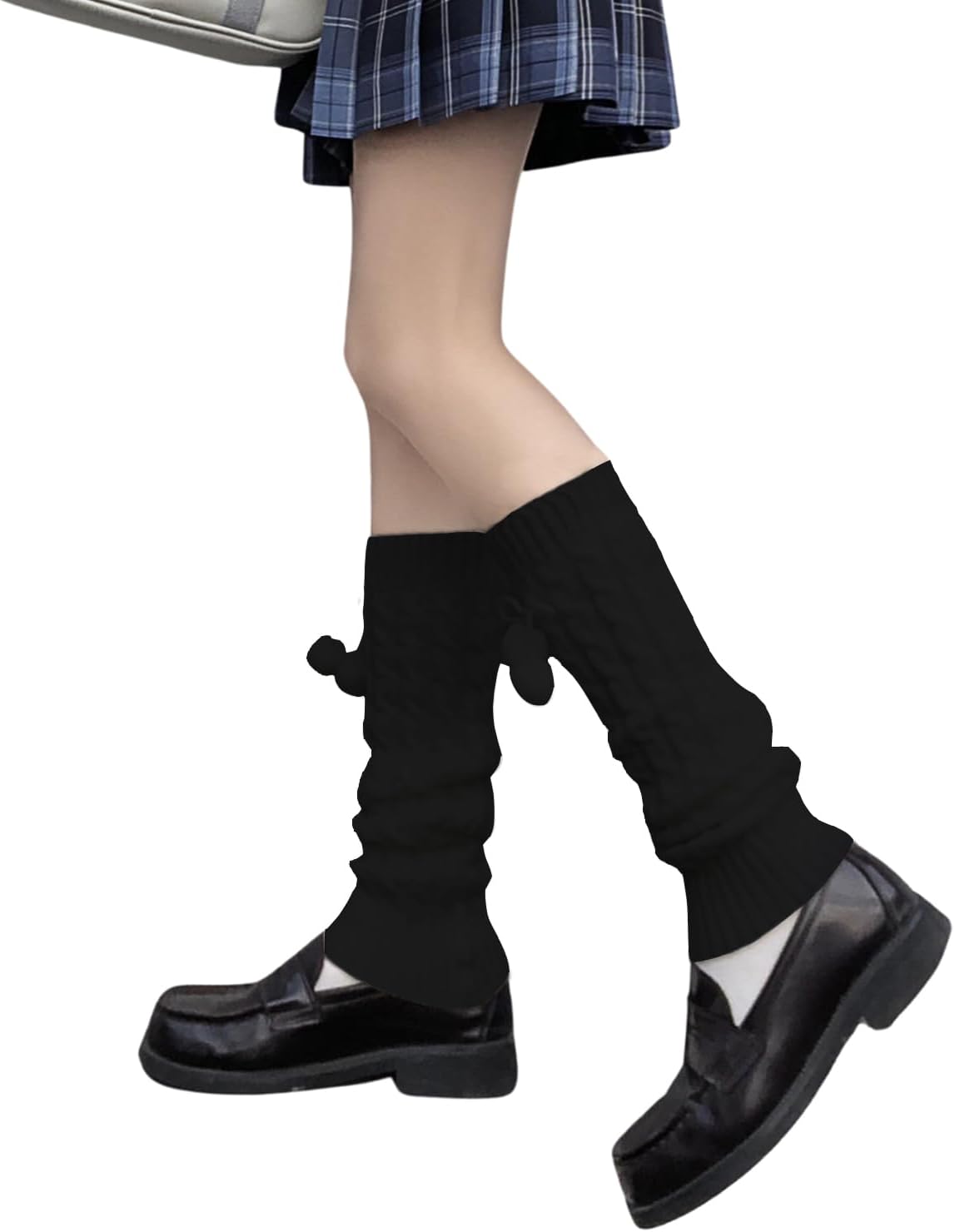 DOOVID Leg Warmers for Women Kawaii Knit Long Socks Girls Harajuku Lolita Leg Warmers Goth Ankle Heap Socks - Image 3