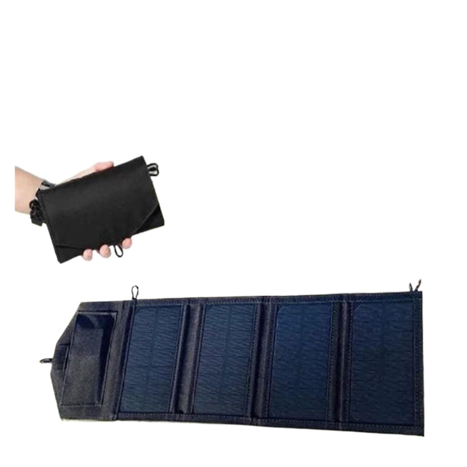 Panel De Cargador Solar Plegable Portátil De 20 W Y 6 Pliegues