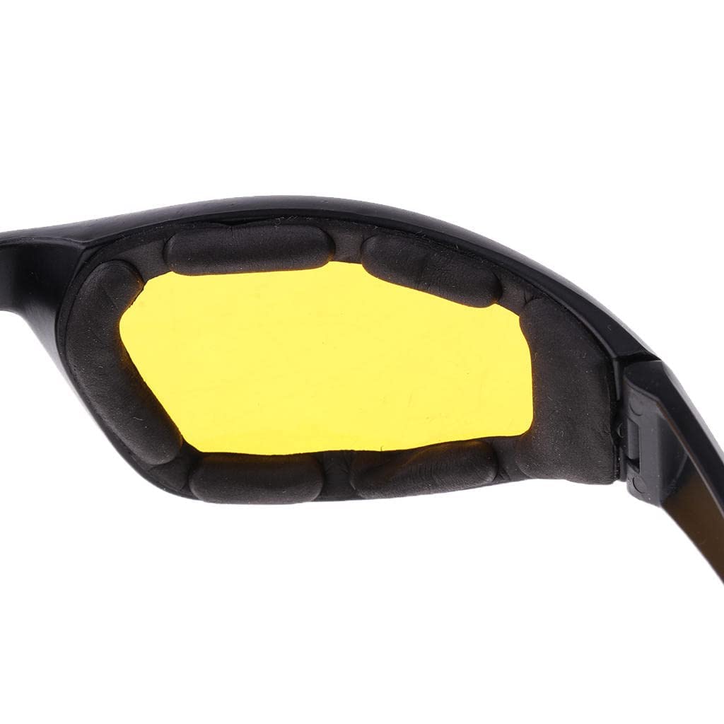 zalati Occhiali da Moto 3 pezzi con imbottitura in schiuma all'interno Occhiali resistenti all'acqua/vento per la guida in moto