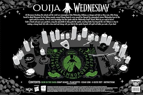 Ouija: Wednesday juego de mesa clásico luminoso miniatura 7