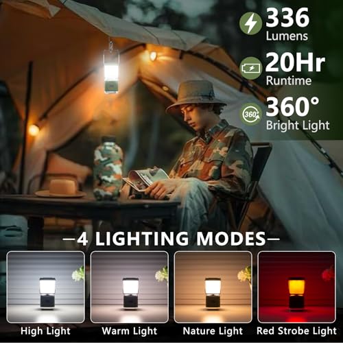 Lanterne de camping LED 2000 lm variable avec autonomie 20h