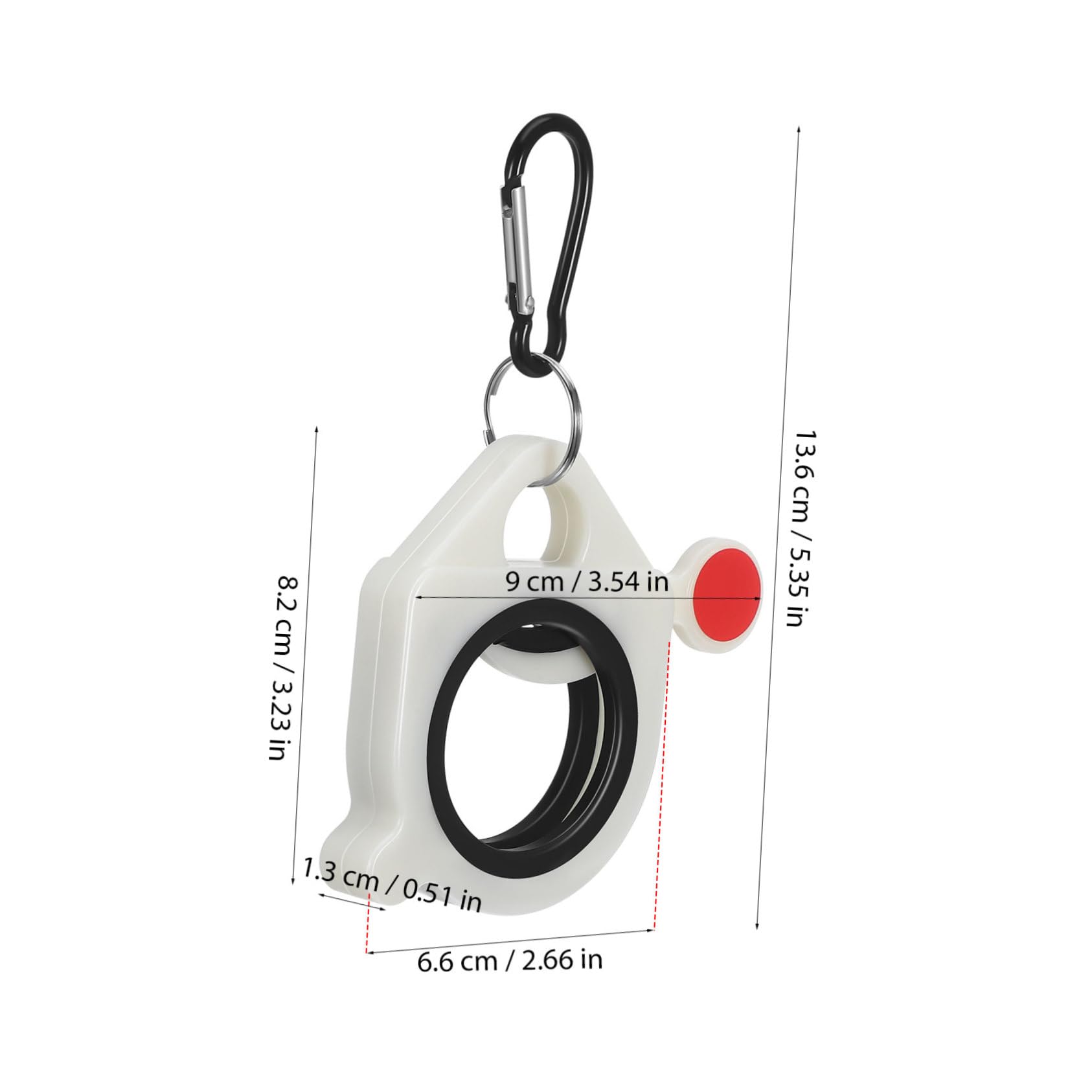 4pcs Luminous Zip Tie Holder with Carabiner Portable Organizer for Reusable Cable Ties Compact Cord Storage for Office and Home Use Easy Access High Capacity Design