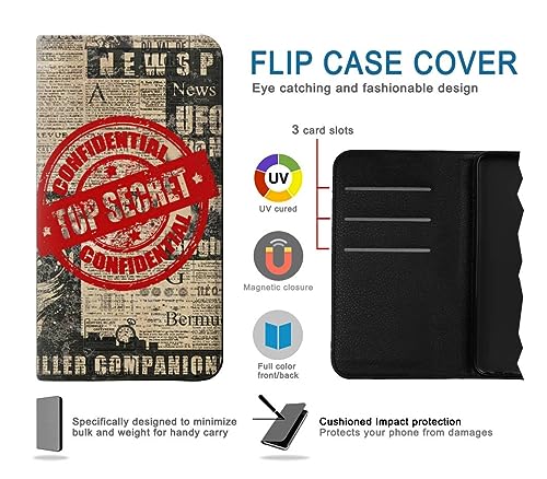 Étui flip Google Pixel 10 protégeant l'écran avec cuir Top Secret Art