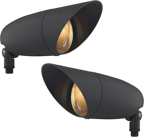 Vista 13 de DYSMIO Luces LED de voltaje con cable para exteriores para jardín y patio, luz de seguridad brillante no solar para paisajismo - negro - mediano