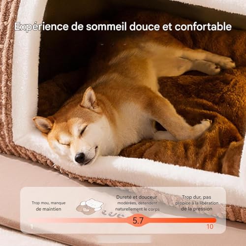 Chenil douillet et chaud avec nid doudou isolant pour chiot - 3