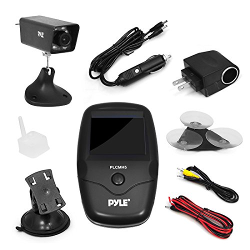 Image of Pyle Waterproof Wireless HD Backup Camera, Night Vision Illumination, LCD Display Screen, with Built-in Rechargeable Battery, Black. (PLCMH6)