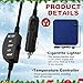 Tuanse 16 x 16 Inches Car Electric Blanket 12 Volt Heated Car Blanket with Temperature Controller and Black Storage Bag Cold Weather Tailgating and Emergency Kit(Navy Blue,Blank)