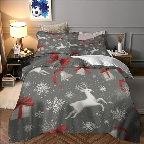 Housse de couette Noël hypoallergénique lit single anti-acarien - 6