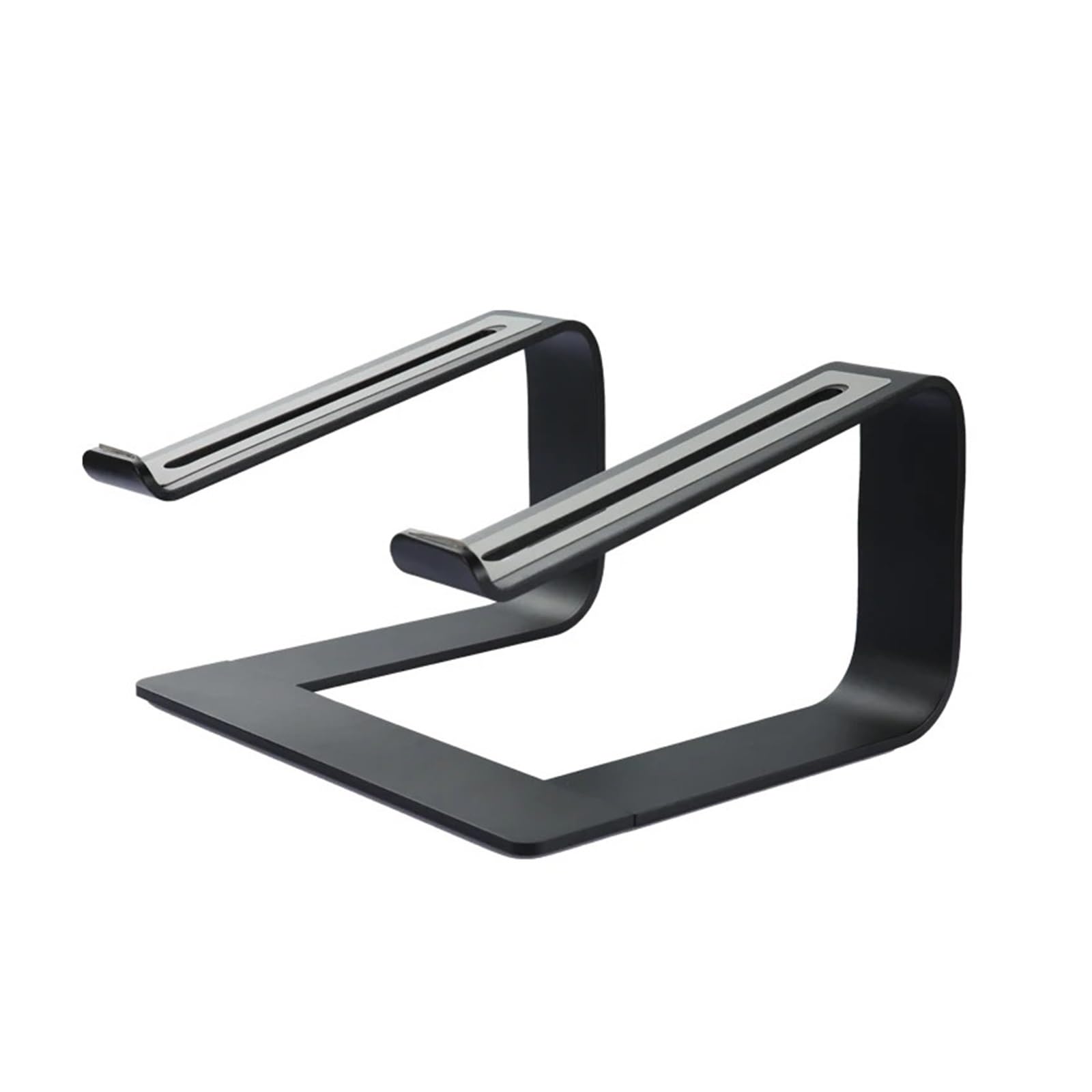Support ordinateur portable noir en alliage d'aluminium pliable et stable