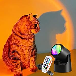 Sunset projector, 16 RGB-modi met afstandsbediening, led-zonlichtprojectielamp, 180 graden rotatie voor selfieverlichting, slaapkamer, woonkamer, decoratie en feest