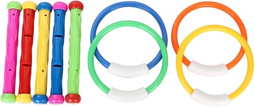GALPADA Anillos y palos de buceo para el hogar para entrenamiento submarino resistente al desgaste, juegos de piscina, ligeros y seguros para disponible en Yaxa Guatemala