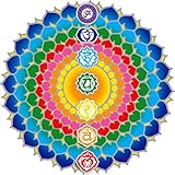 Chakra Healing - Spiritual Stained Glass Window Art Sticker / Decal (5.5
