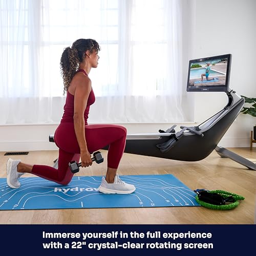 Hydrow Pro Rowing Machine with Immersive 22" HD Rotating Screen - Stows Upright | Live and On-Demand at-Home Workouts, Membership Required - Image 8