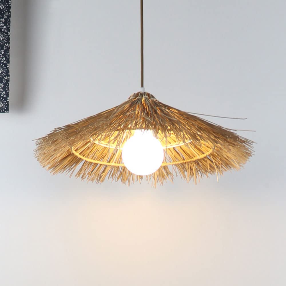 CHENKUI Pantalla De Geometría Araña Estilo Moderno 1 Luz, Lámpara Colgante Techo Ratán Tejido Accesorios De Iluminación Decoración Tejida De Nido Pájaro De Mimbre para Cafetería, Bar, Restaurante