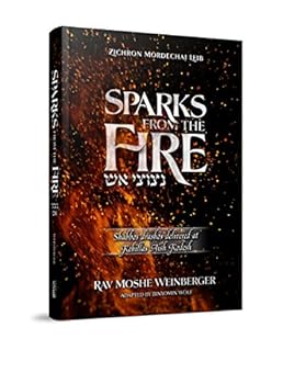 Hardcover Sparks From the Fire: Shabbos drashas delivered at Kehillas Aish Kodesh Book