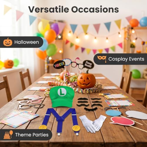Eokoulion Costume Set for Women, Men, and Kids - Hats, Mustaches, Gloves, Socks, and Accessories for Adult and Girls Disfraz De Para Mujeres Halloween Cosplay - image 4
