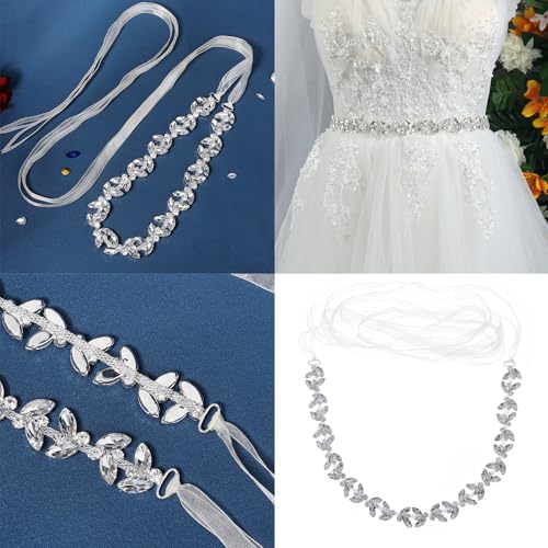 Rhinestones Bridal Belt Wedding Dresses Waistband Fashion Adjustable Waist Belt for Stylish Jeans Attires2