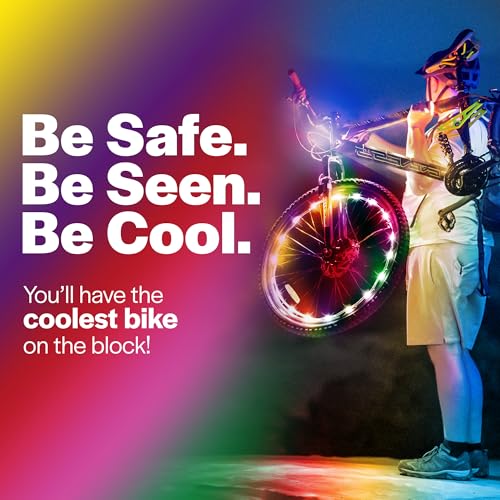 image for Brightz WheelBrightz 2-Pack Bike Wheel Lights, Razzle Dazzle - LED Bik