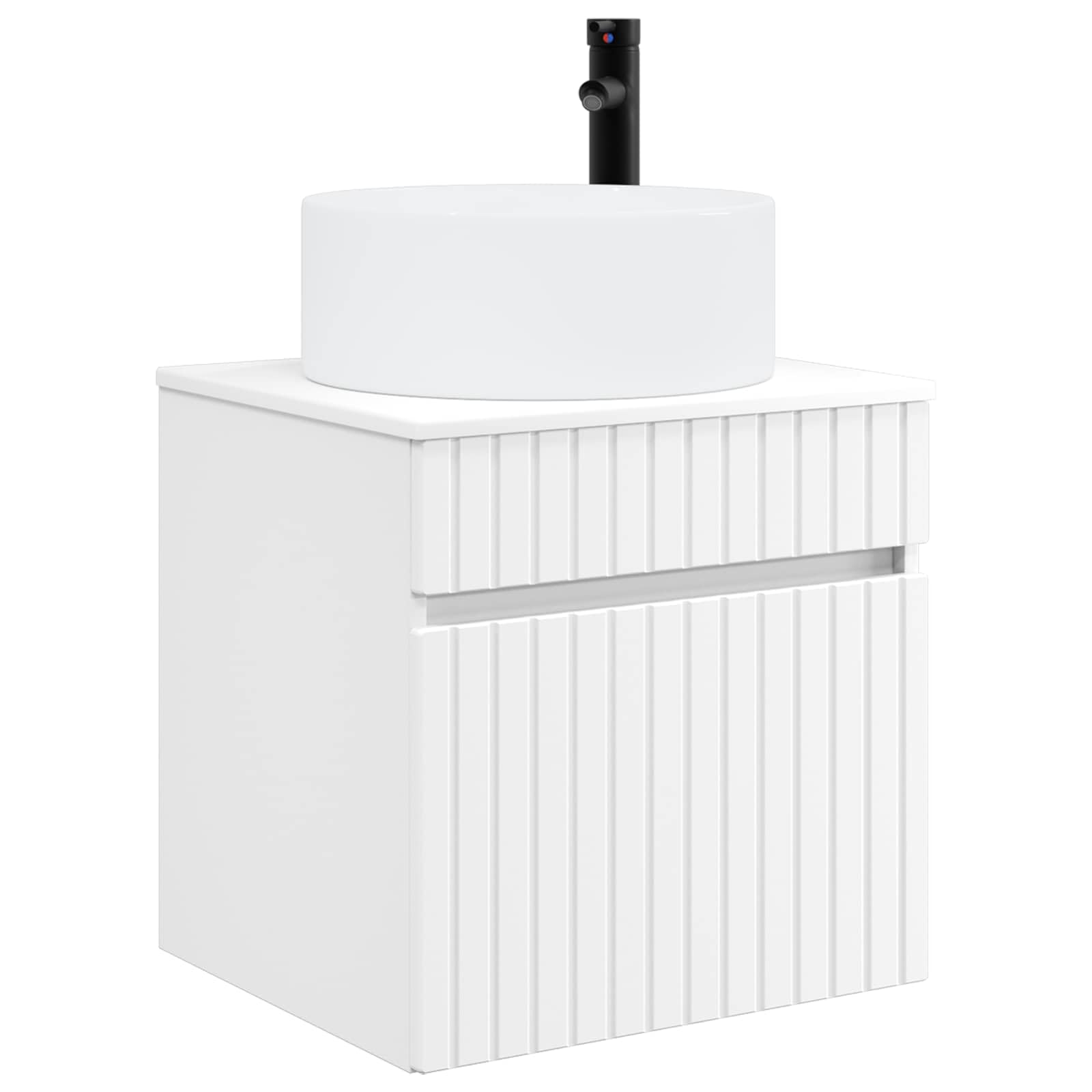 Vidaxl White Wall-Mounted Sink Vanity 49 X 44.5 X 65.5 Cm,