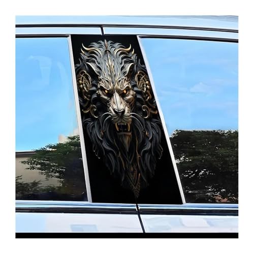 Autocollants pilier B voiture lion : protection anti-rayures élégante et design premium unique
